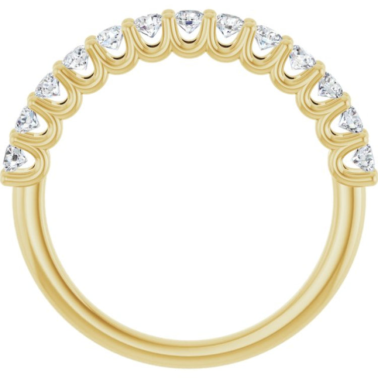 14K Yellow 5/8 CTW Natural Diamond Anniversary Band