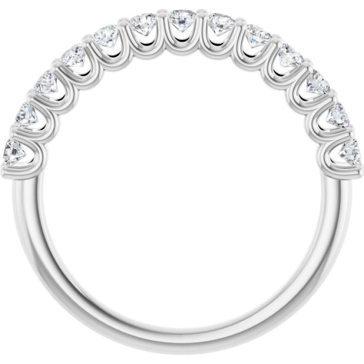 14K White 5/8 CTW Natural Diamond Anniversary Band