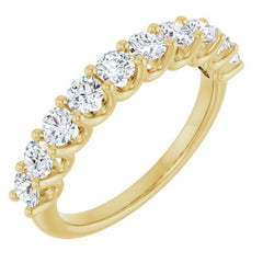 14K Yellow 1/5 CTW Natural Diamond Anniversary Band
