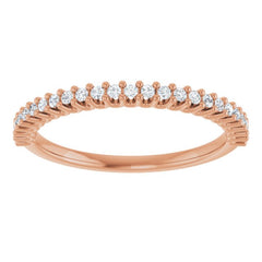 14K Rose 1/5 CTW Natural Diamond Anniversary Band