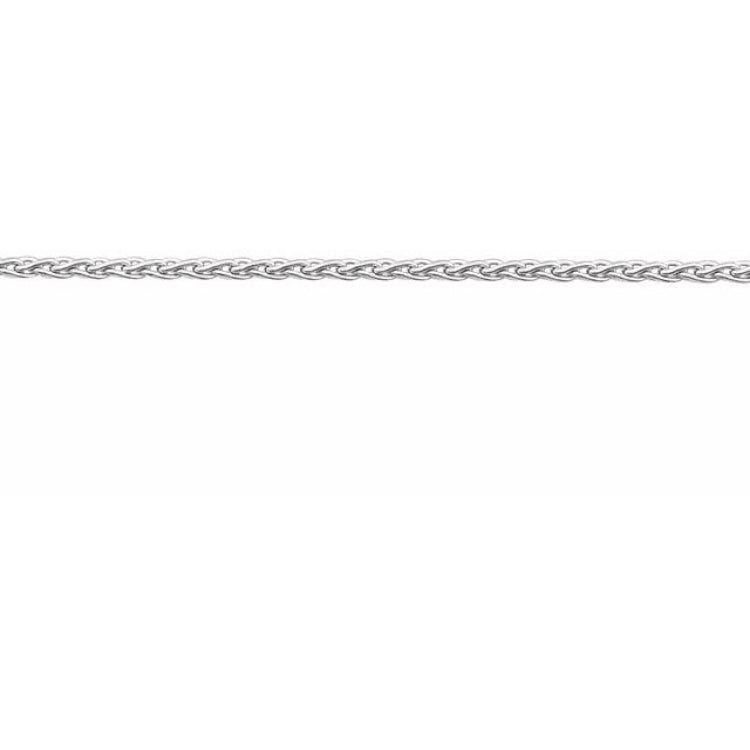 14K White 1 mm Wheat Chain by the Inch