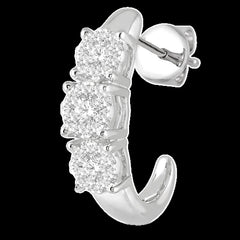 14K 1.25ct Diamond Cluster Earrings