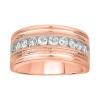 10K 1.00CT Diamond Channel-Set Wedding-Band