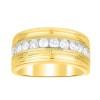 10K 1.00CT Diamond Channel-Set Wedding-Band