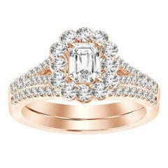 14K 1.25ct Dia Solitaire Emerald-Ring