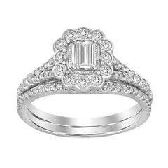 14K 1.25ct Dia Solitaire Emerald-Ring