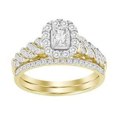14K 1.25ct Dia Solitaire Emerald-Ring
