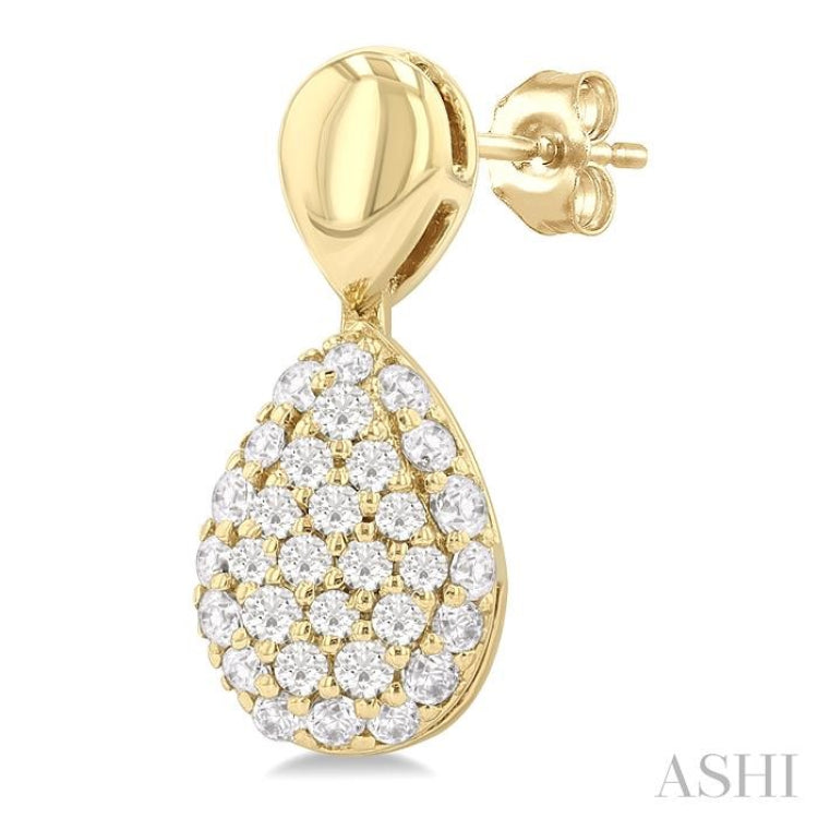 .33CTRDDM PR SHAPE MINI PAVE ER YG10K-S*