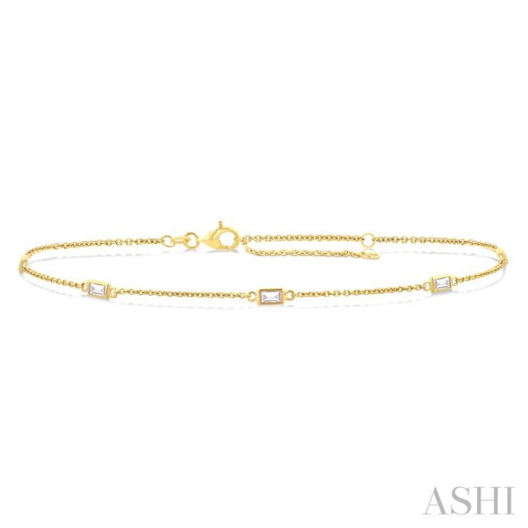 .25CTBGDM BG STATION BRACELET YG 14K-G