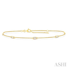 .25CTBGDM BG STATION BRACELET YG 14K-G