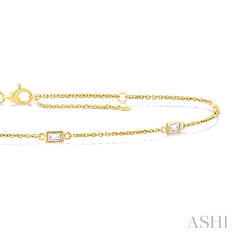 .25CTBGDM BG STATION BRACELET YG 14K-G