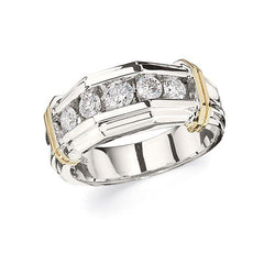 14K 1.00Ct Diamond Prong-Set Wedding-Band