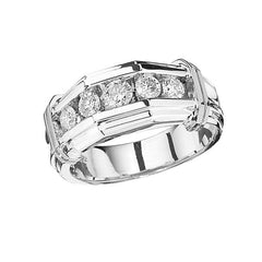 14K 1.00Ct Diamond Prong-Set Wedding-Band