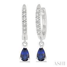 10K 0.12ct Diamond Hoop Earrings