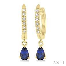 10K 0.12ct Diamond Hoop Earrings
