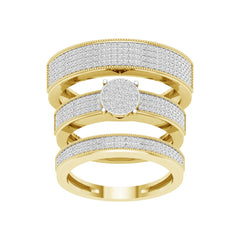14k .90ct-Diamond triobridal set