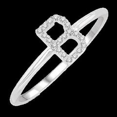 10k 0.05ct Diamond Size-7 "B"-Ring