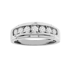 10K 0.75ct Diamond Channel-Set Wedding-Band