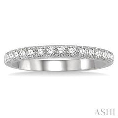 14K 0.35ct Diamond-15-Stone FrenchPave Wedding-Band