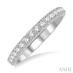 14K 0.35ct Diamond-15-Stone FrenchPave Wedding-Band