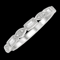 14K 0.10ct Diamond Stackable Bands