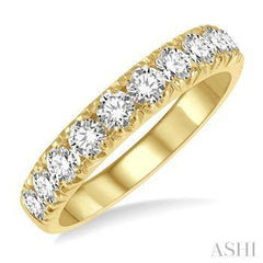14K 0.75ct Diamond Prong-set Wedding-Band