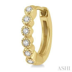 10K 0.10ct Diamond Hoop Earrings