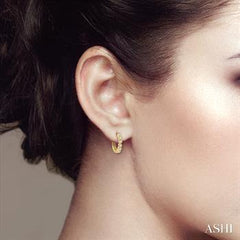 10K 0.10ct Diamond Hoop Earrings
