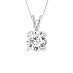 14K 0.75ct Diamond Solitaire Round-Pendants