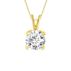 14K 0.75ct Diamond Solitaire Round-Pendants