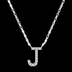 10K 0.05ct Diamond J-Iinitial Necklace