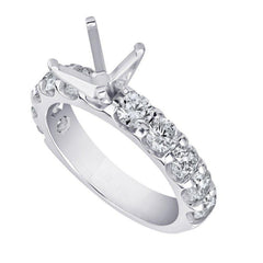 14K 2.00ct Diamond Prong-Set Semi-Mount