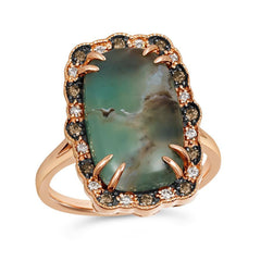 14K 0.23Ct-Diamond 6.00ct-AquaPrase Fashion Rings