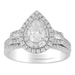 14K 1.75ct Diamond Solitaire Pear-Ring
