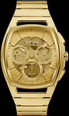 Bulova CURV-NR20 Tonneau Mens Watch-Gold