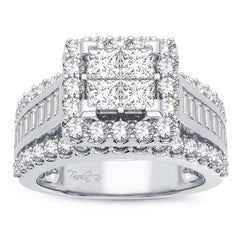 14K 1.00ct Diamond Cluster Ring