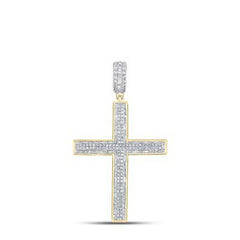 10K 1.00ct Diamond Cross Pendant