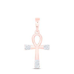10K 1.00ct Diamond Cross Pendant