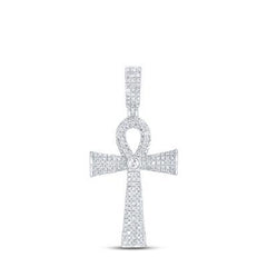10K 1.00ct Diamond Cross Pendant
