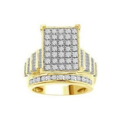 10K 1.01ct Dia Cluster Ring