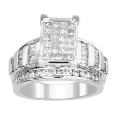10K 1.01ct Dia Cluster Ring