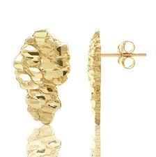 10K Gold Nugget Earrings