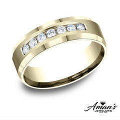 14K 7MM 0.42CT DIAMOND  Wedding-Band