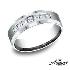 14K 7MM 0.42CT DIAMOND  Wedding-Band