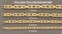 10K 9.5mm 26" S  Byzantine Chain