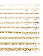 10K 9.5mm 26" S  Byzantine Chain