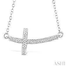 925 0.03ct Diamond Cross Pendant