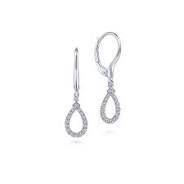 14K 0.30ct Diamond Hoop Earrings
