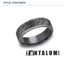 Tantalum 7mm Size-9.5 Bevedge Wedding-Band