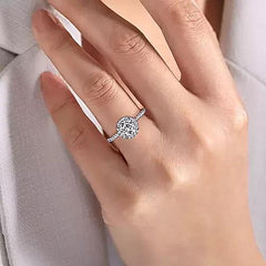 14K 0.45ct-Diamond 3.46CZ Semi-Mount